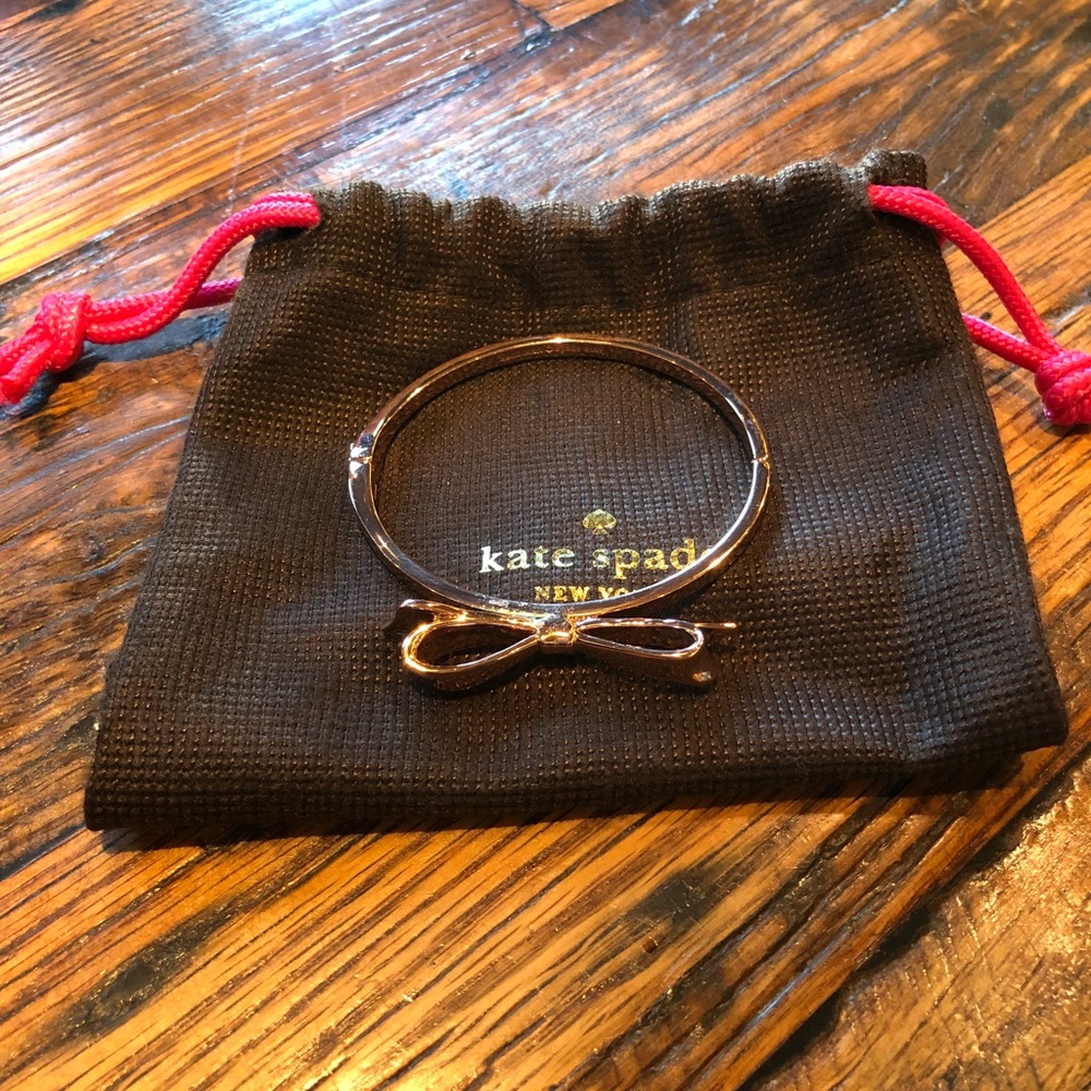Kate Spade Rose Gold Love Notes Bow Bangle
